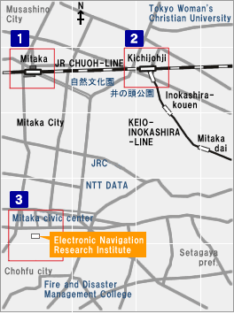 Enri is south of the stations.