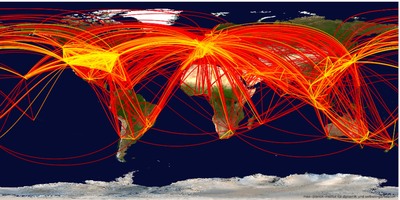 world-wide transportation map